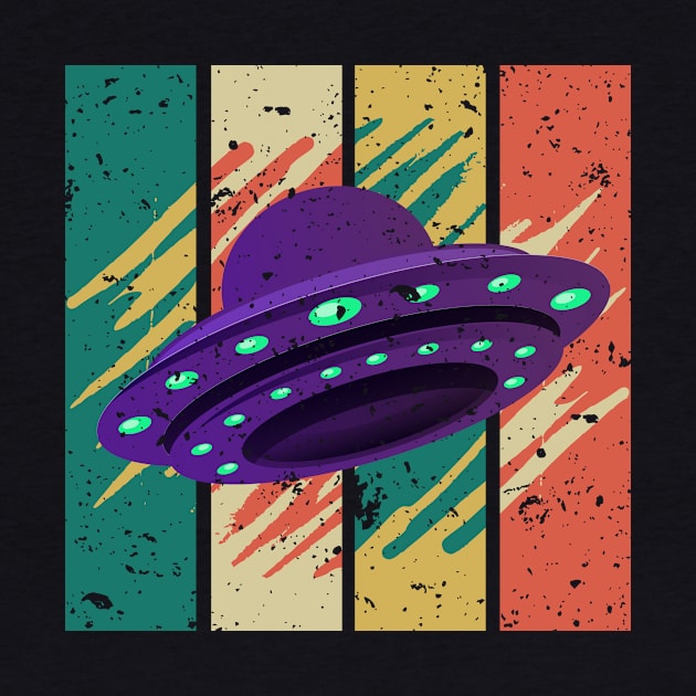 Vintage UFO Alien Space by PixelArt